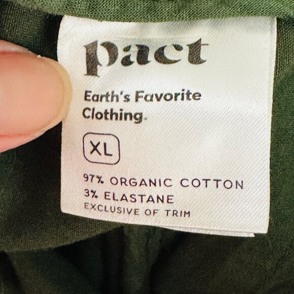 Pact Women's Boulevard Brushed Organic Cotton Twill Chino Pants Size XL - Picture 4 of 5
